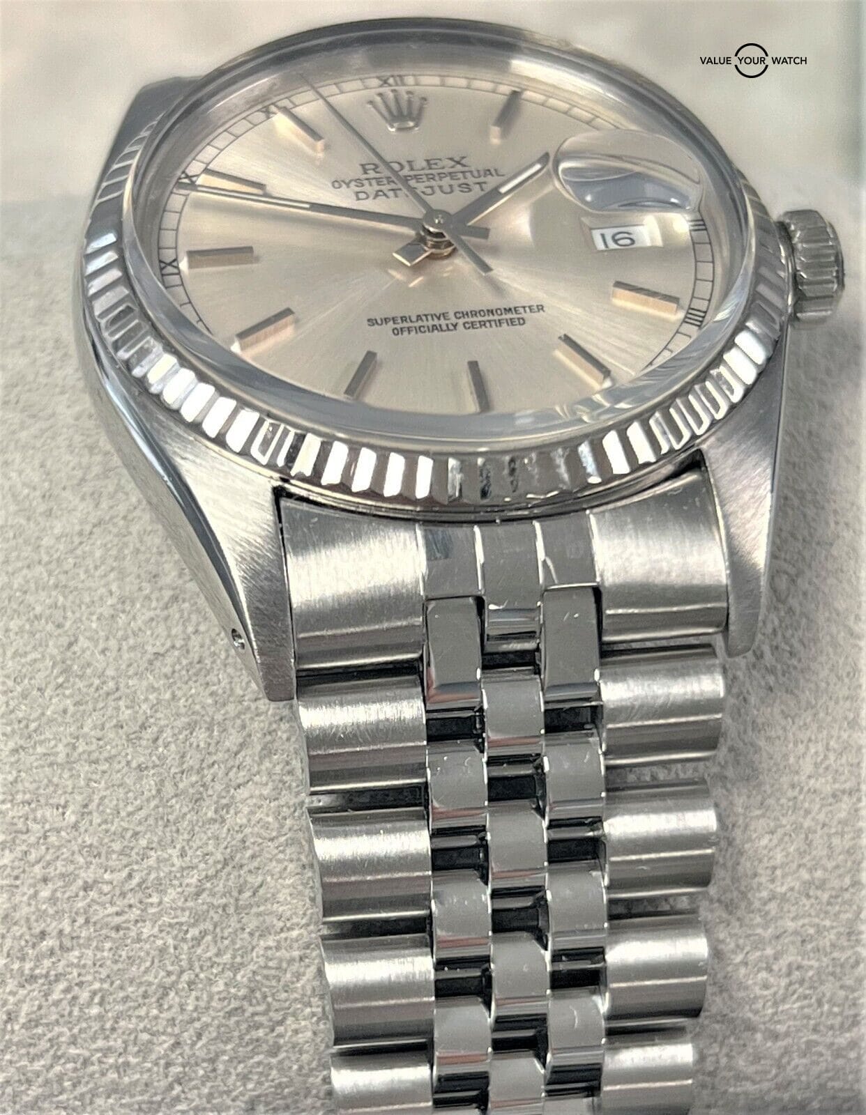 Rolex Datejust 16014 36mm Silver Dial 18K White Gold Bezel & Stainless Steel! - Image 9