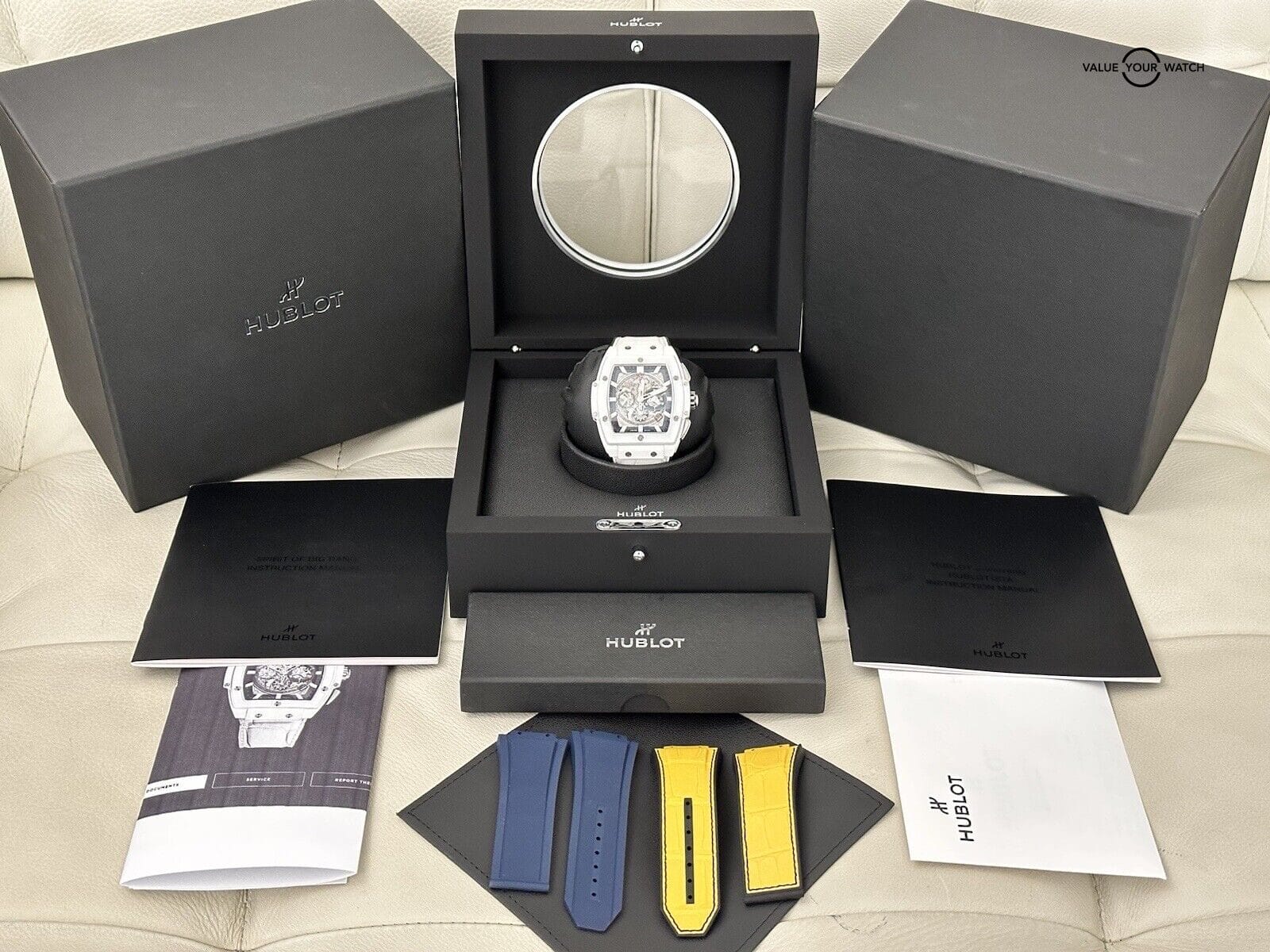 Hublot Spirit Of Big Bang White Ceramic Chronograph - Full Set - 601.HX.0173.LR - Image 4