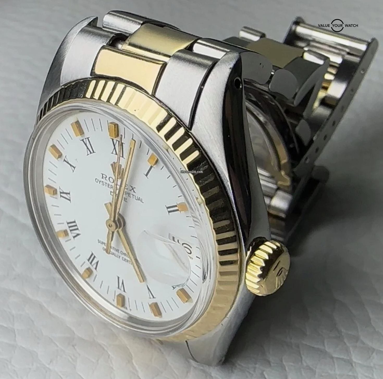 Rolex Oyster Perpetual Datejust Diamonds Automatic 18K Gold for $8,640  for sale from a Trusted Seller on Chrono24