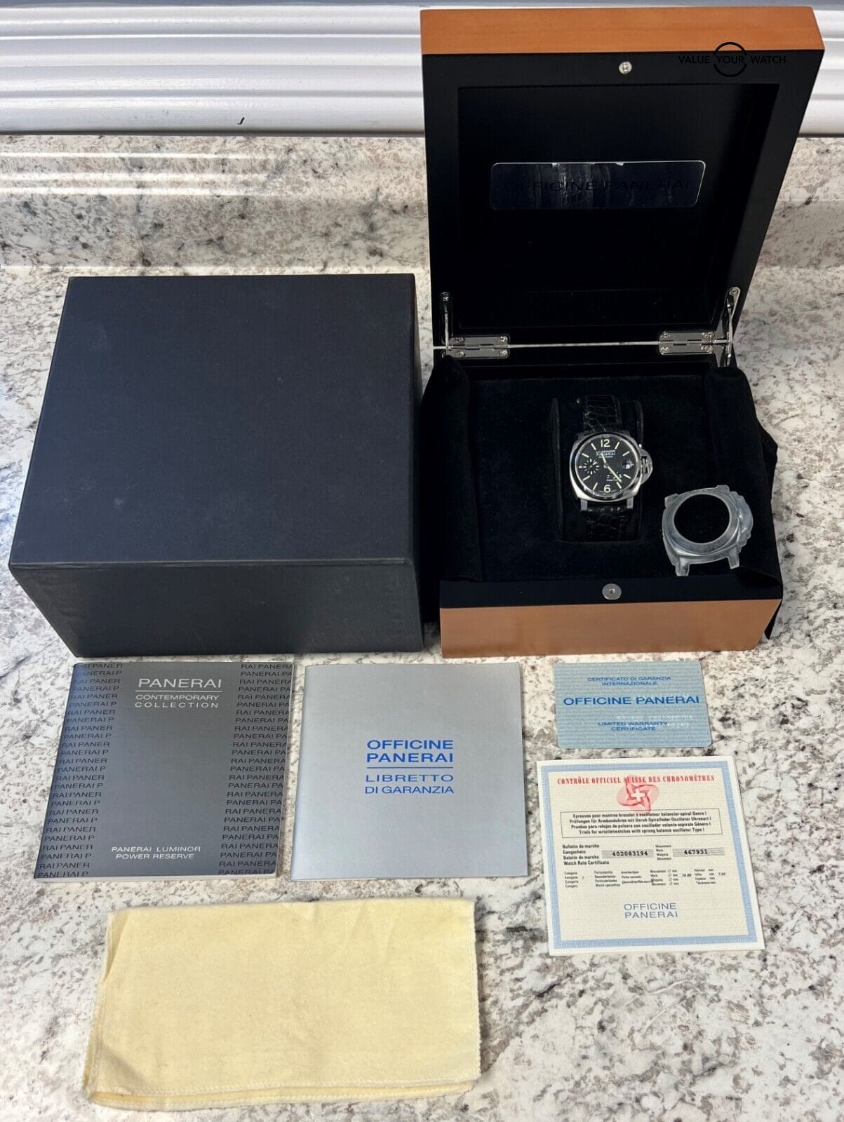 Panerai Luminor Power Reserve PAM 241 Hobnail Dial 40mm Stainless Steel B&P! - Image 3