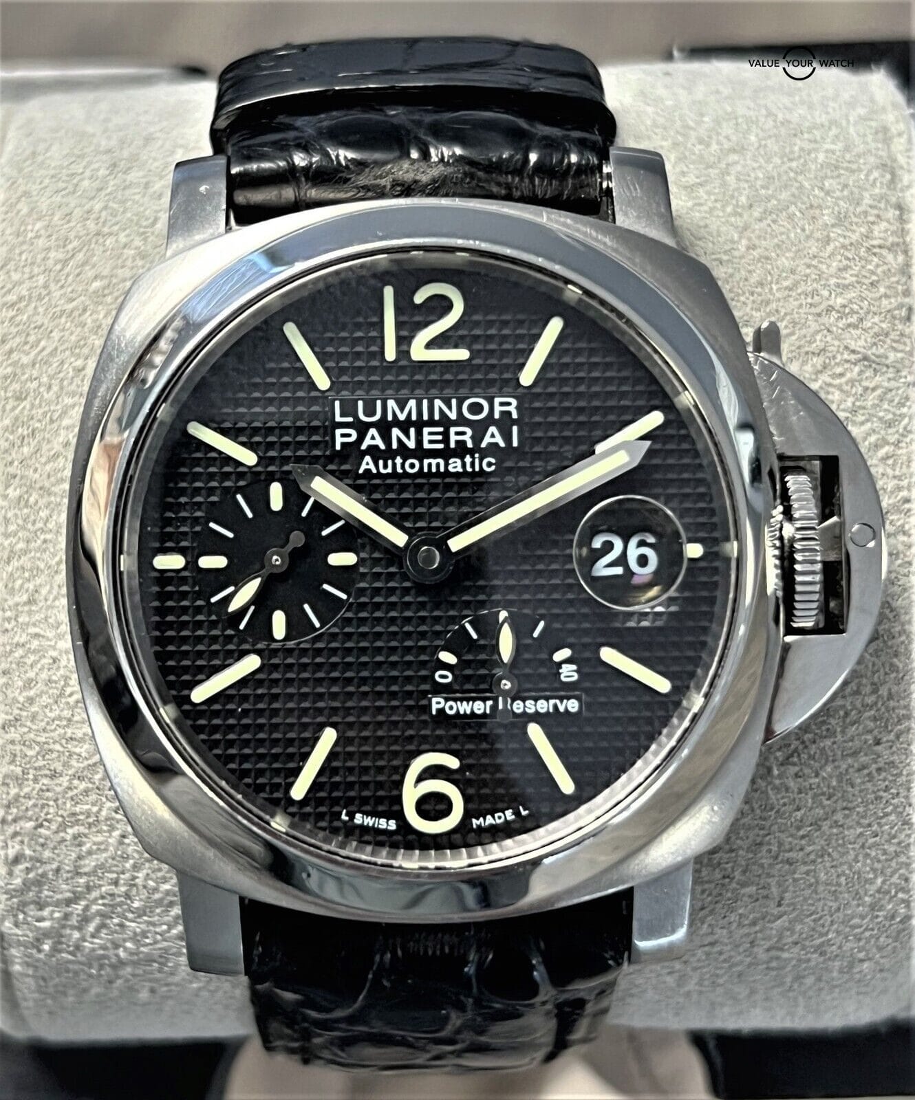 Panerai Luminor Power Reserve PAM 241 Hobnail Dial 40mm Stainless Steel B&P!