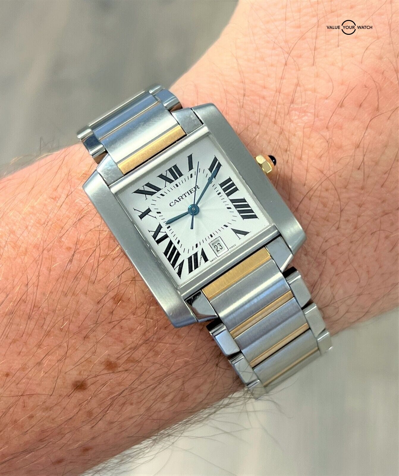 Cartier Tank Francaise Large 18K Gold Stainless Steel W51005Q4