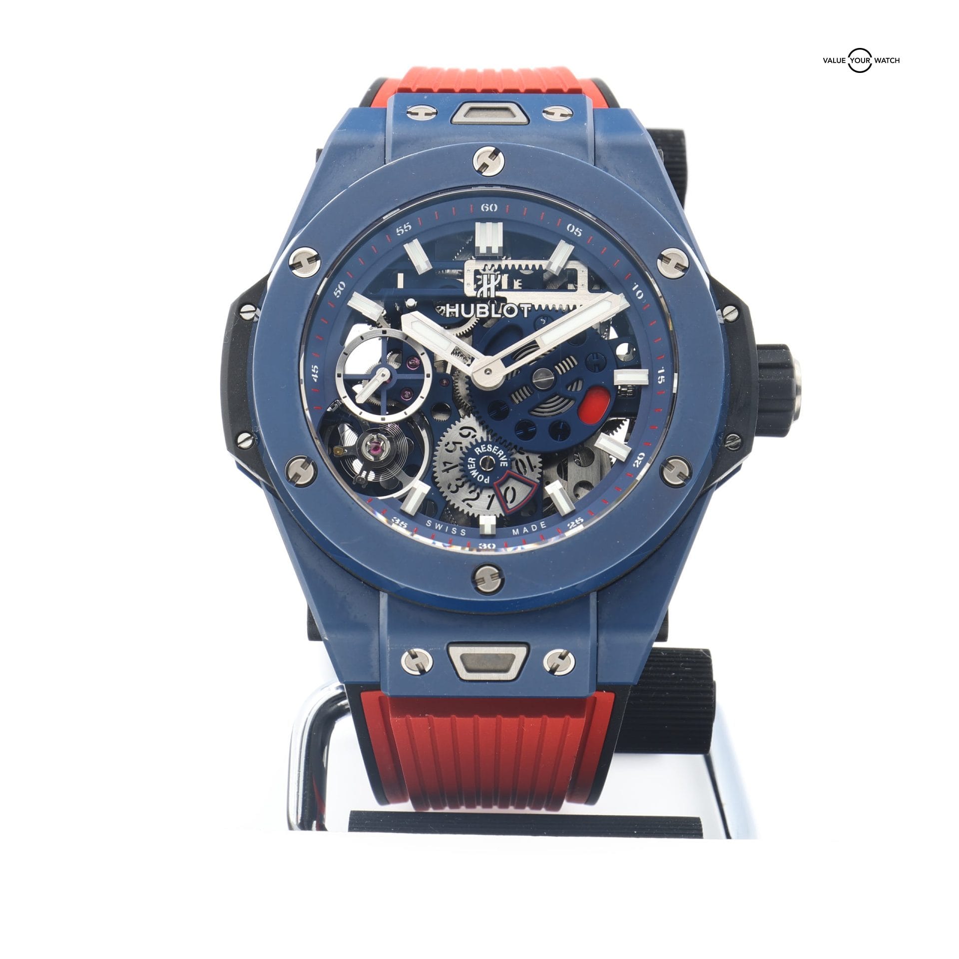 Hublot Big Bang Meca-10 45mm Blue Ceramic 414.EX.5124.RX Complete Set Extra Hublot Red & Blue Straps