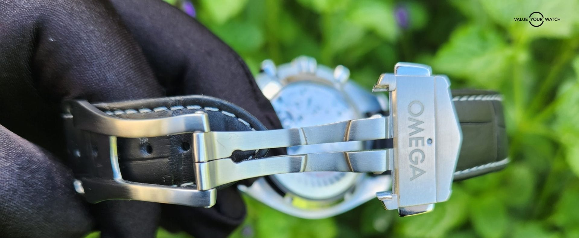 UNWORN OMEGA Speedmaster Professional Co-axial Master Chronometer Chronograph Men's Black Watch Stainless Steel w/Leather Strap 44.25mm 329.33.44.51.01.001 - Image 9