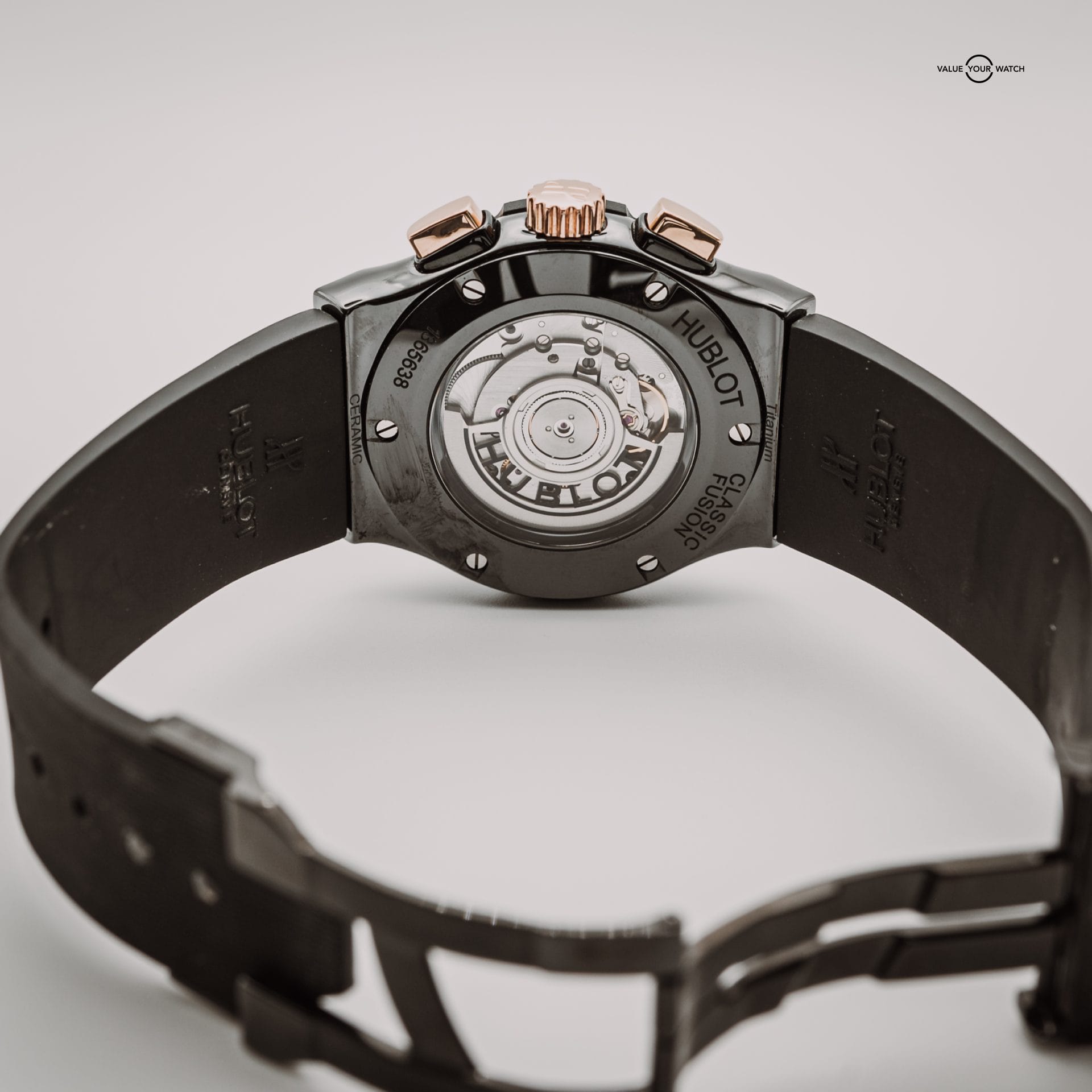 Hublot Classic Fusion King Rose Gold Chronograph Black Dial 45mm 521.CO.1181.RX -- FRESH SERVICE, FULL SET - Image 9