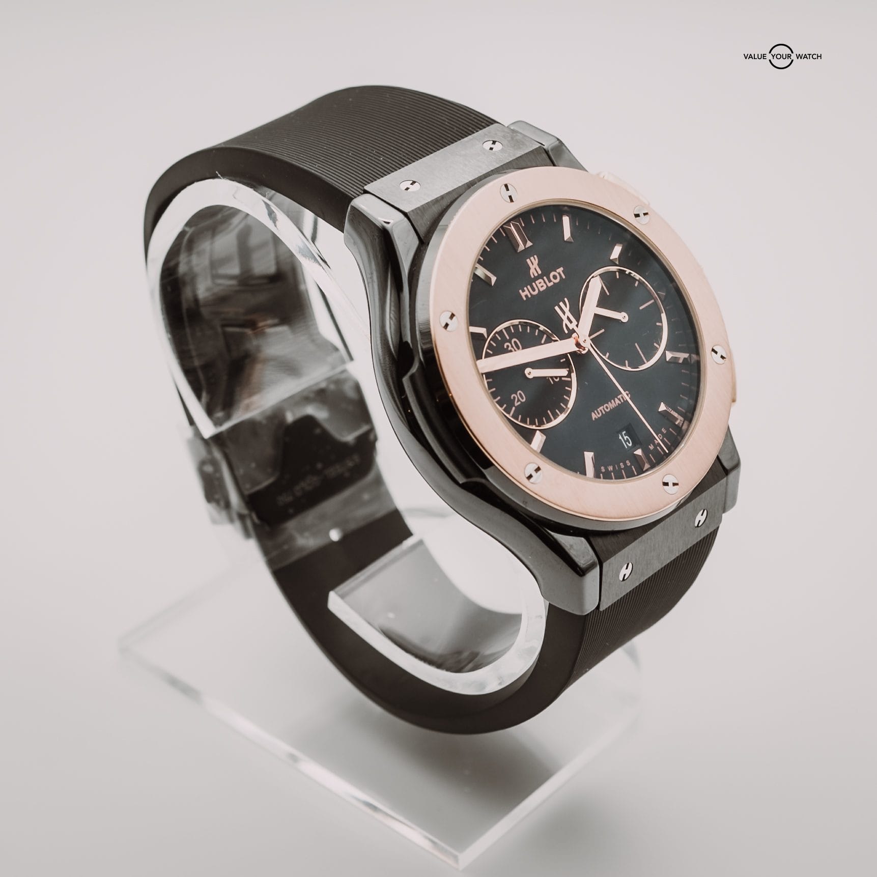 Hublot Classic Fusion King Rose Gold Chronograph Black Dial 45mm 521.CO.1181.RX -- FRESH SERVICE, FULL SET - Image 6