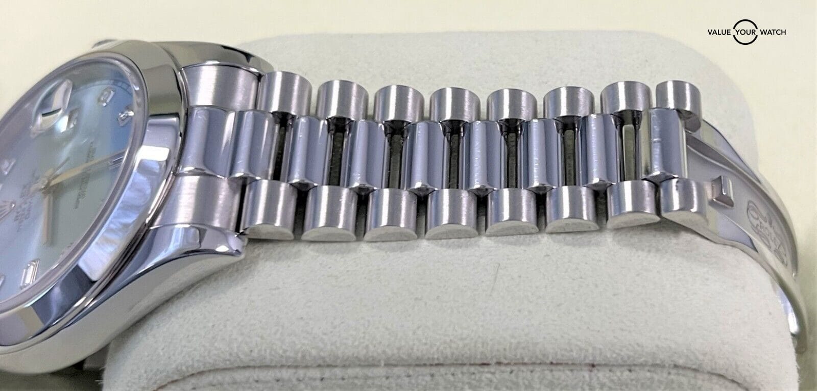 Rolex Day-Date II President 41mm Platinum Ice Blue Diamond Dial! - Image 5