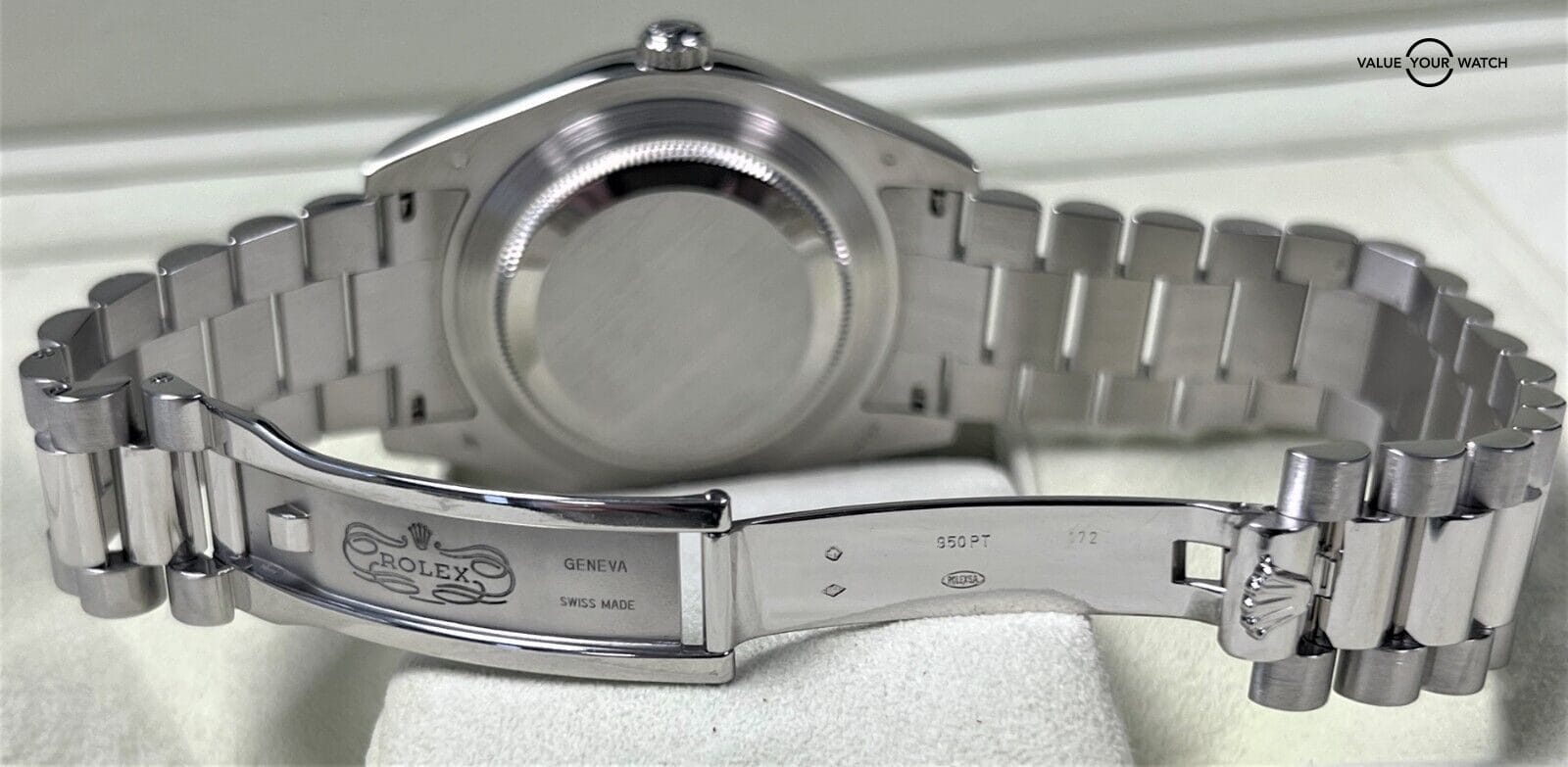 Rolex Day-Date II President 41mm Platinum Ice Blue Diamond Dial! - Image 14