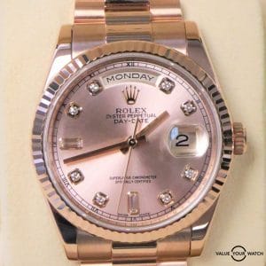 Rolex Day-Date 118235 18K Rose Gold Diamond Dial BOXES/PAPERS/2020!