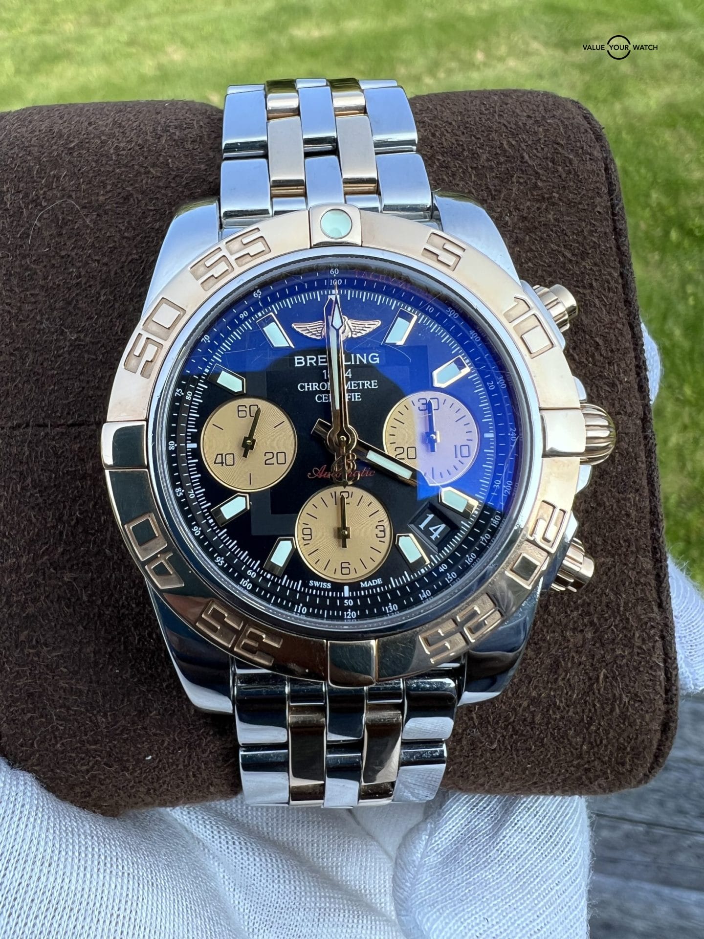 Breitling Chronomat 41 mm 18k Gold Steel Two-Tone Automatic CB0140