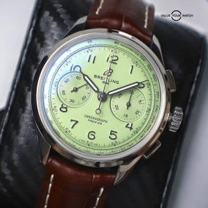 Breitling Premier B09 Chronograph 40mm Green "Pistachio" Dial - 2022 Complete
