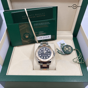 Rose Gold Rolex Yacht Master 126621 Black Dial