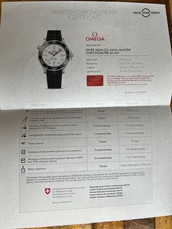 2020 Omega Seamaster Diver 300 White Wave Dial. Full Set. Factory Warranty. 42m - Image 7