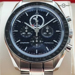 OMEGA SPEEDMASTER MOONPHASE CHRONOGRAPH DATE AVENTURINE DIAL 311.30.44.32.01.001 VERY RARE FULL SET