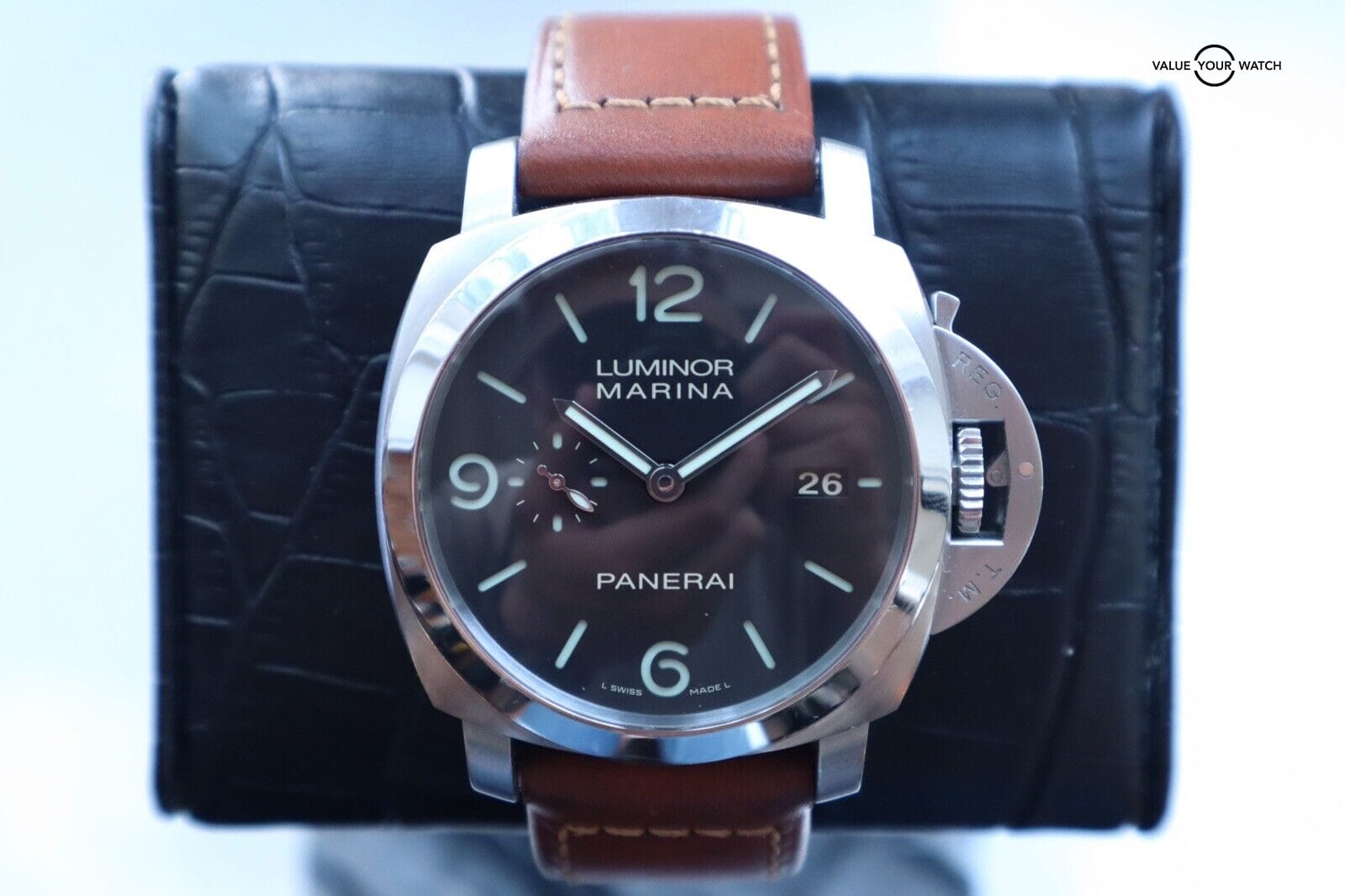Panerai Luminor Marina 3 Days Watch with Brown Leather Strap - PAM00312