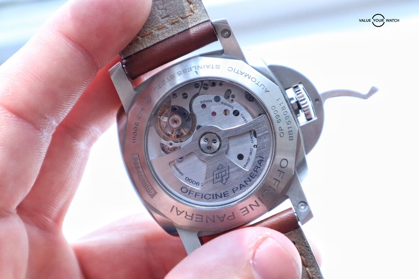 Panerai Luminor Marina 3 Days Watch with Brown Leather Strap - PAM00312 - Image 3