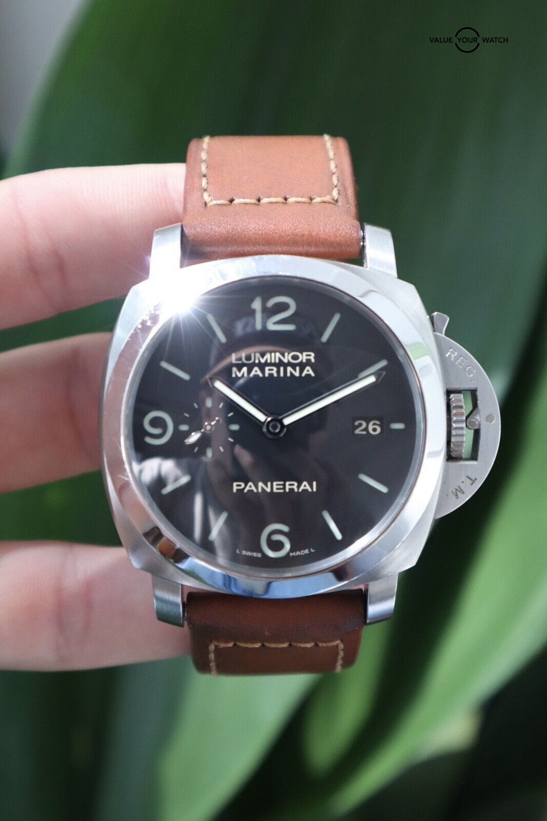 Panerai Luminor Marina 3 Days Watch with Brown Leather Strap - PAM00312 - Image 12