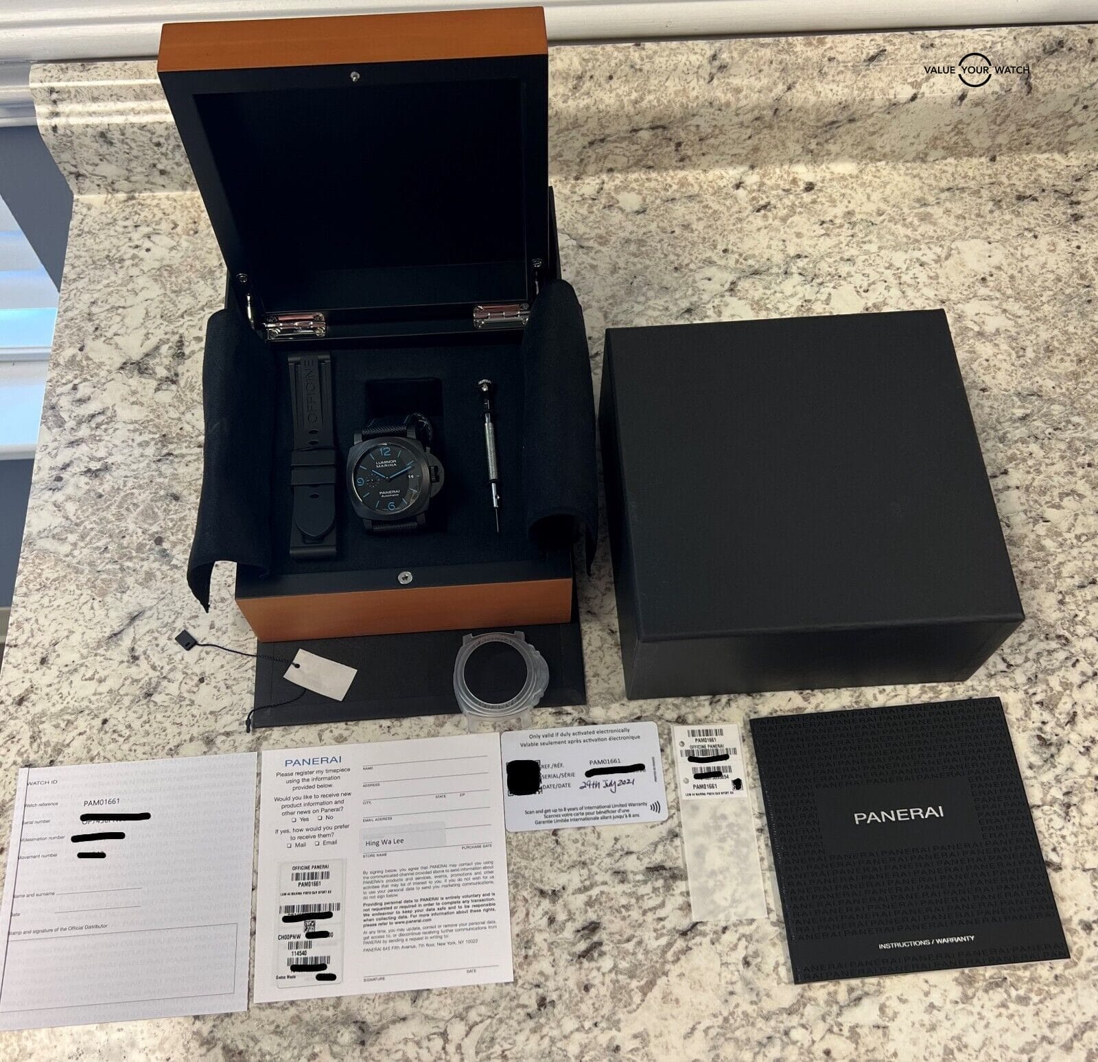 Panerai Luminor Marina Carbotech PAM 1661 PAM01661 44mm Black Dial BOXES/PAPERS! - Image 6