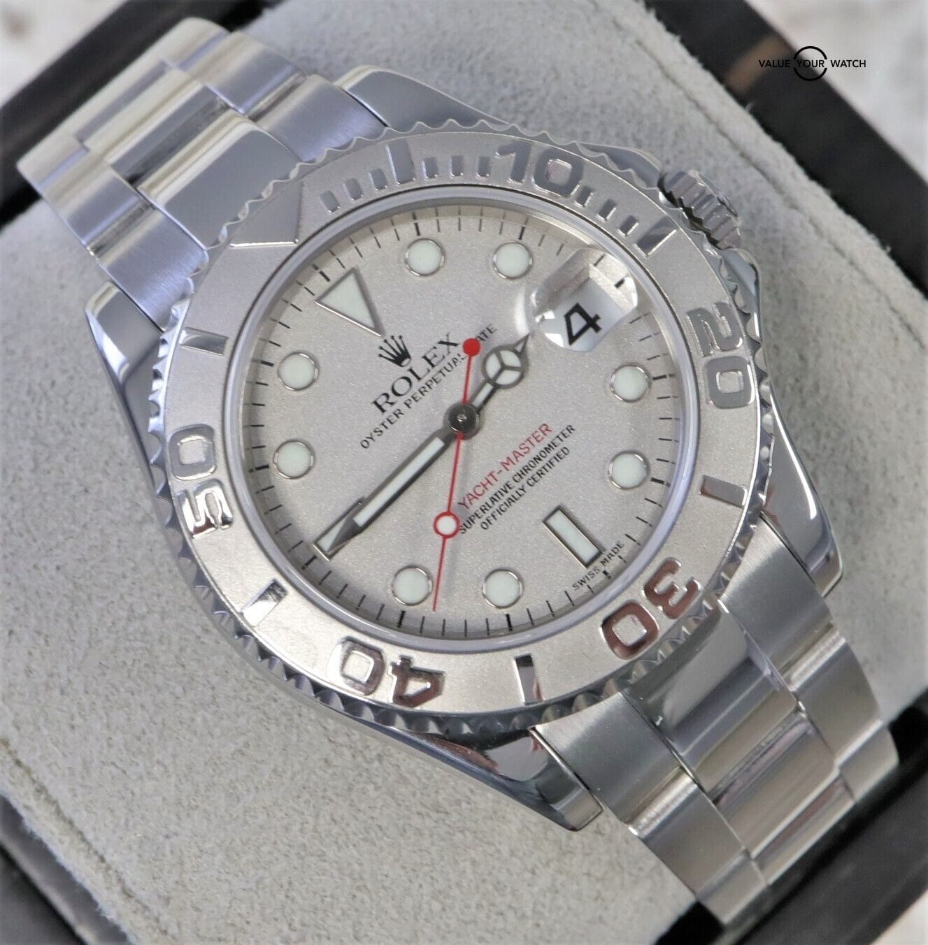 Rolex Yacht-Master Midsize 168622 35mm Platinum & Stainless Steel! - Image 4