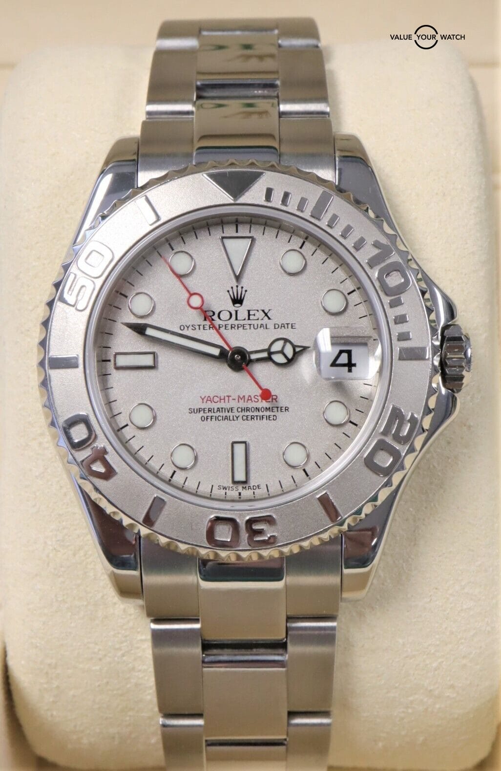 Rolex Yacht-Master Midsize 168622 35mm Platinum & Stainless Steel! - Image 5
