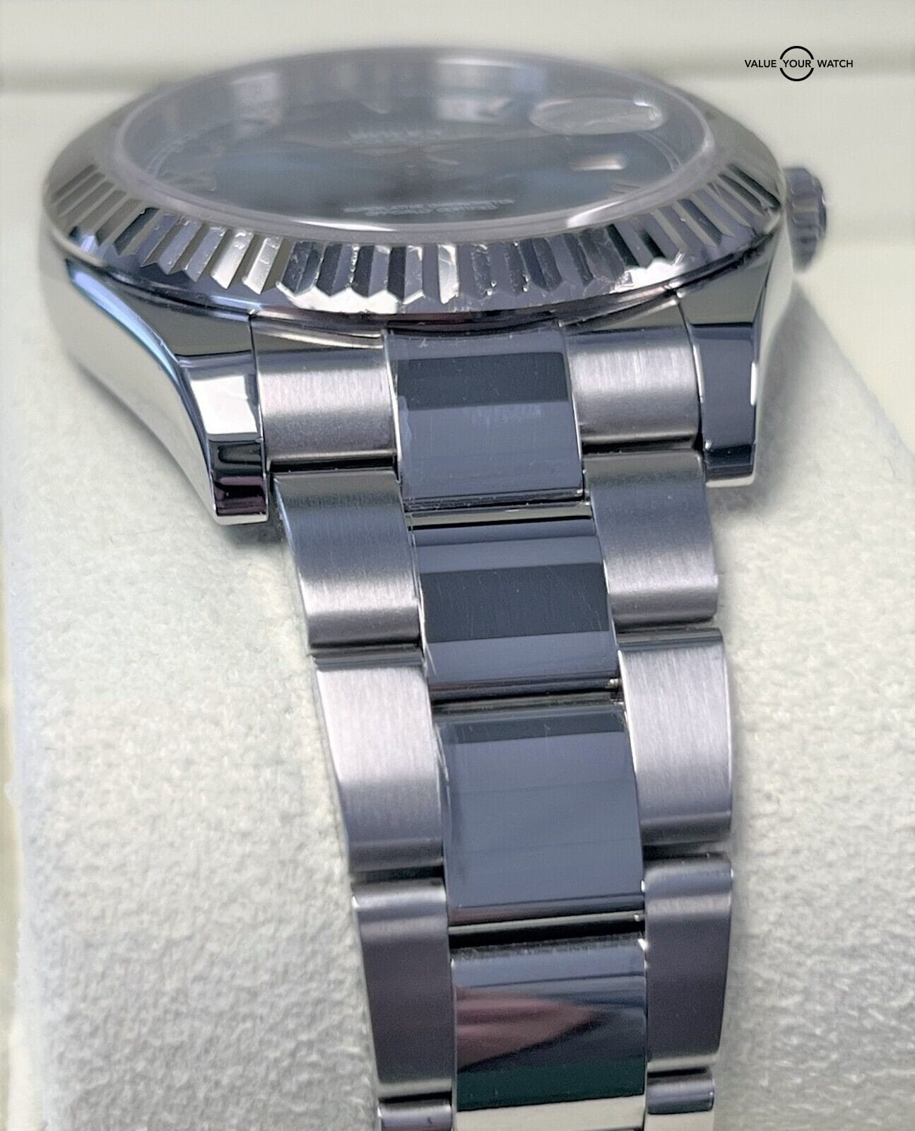 Rolex Datejust II 41mm Azzurro Blue Roman 18K White Gold & SS 2015/BOXES/PAPERS - Image 10