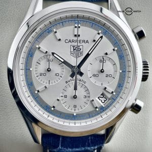 Tag Heuer Carrera Classic Chronograph 39mm CV2110-0 Complete Set Recent Service