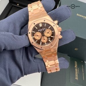2019 AUDEMARS PIGUET ROYAL OAK CHRONOGRAPH 41MM Chocolate BROWN DIAL Rose Gold
