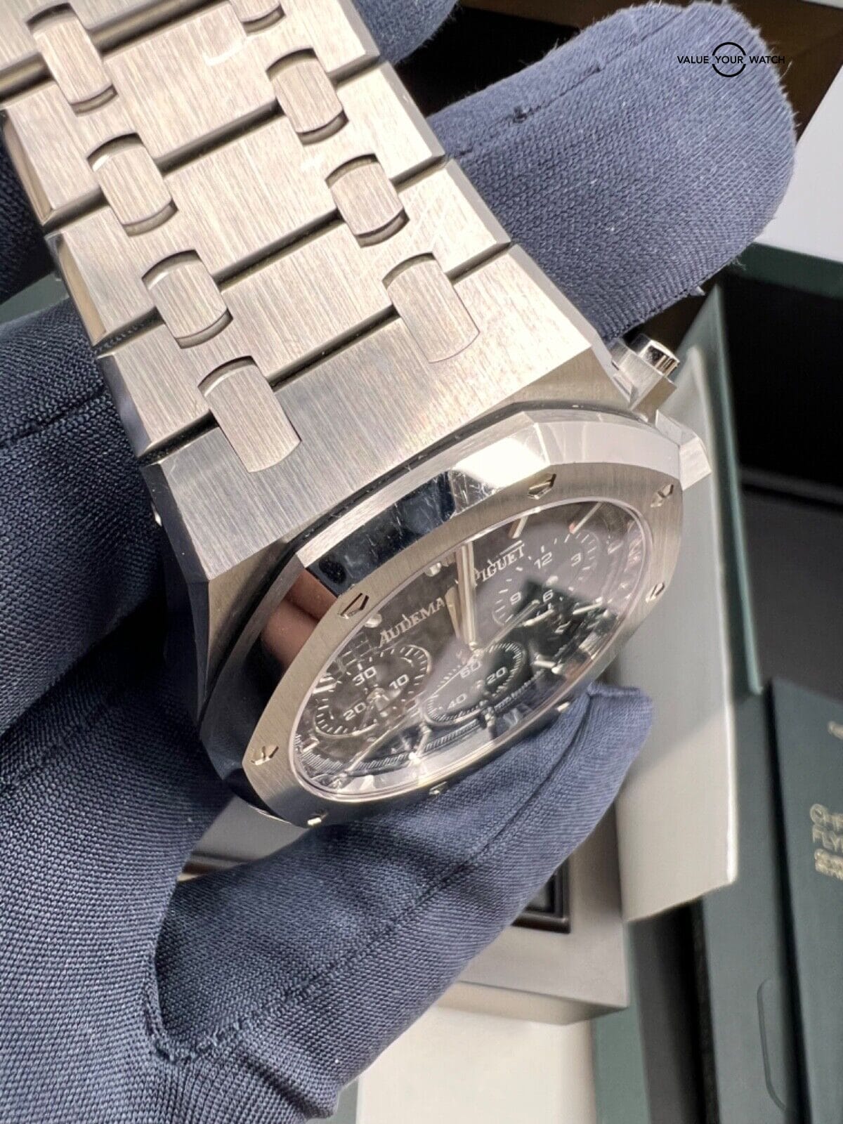 2022 Blue Dial 50th Anniversary Audemars Piguet Royal Oak Flyback Chronograph - Image 9