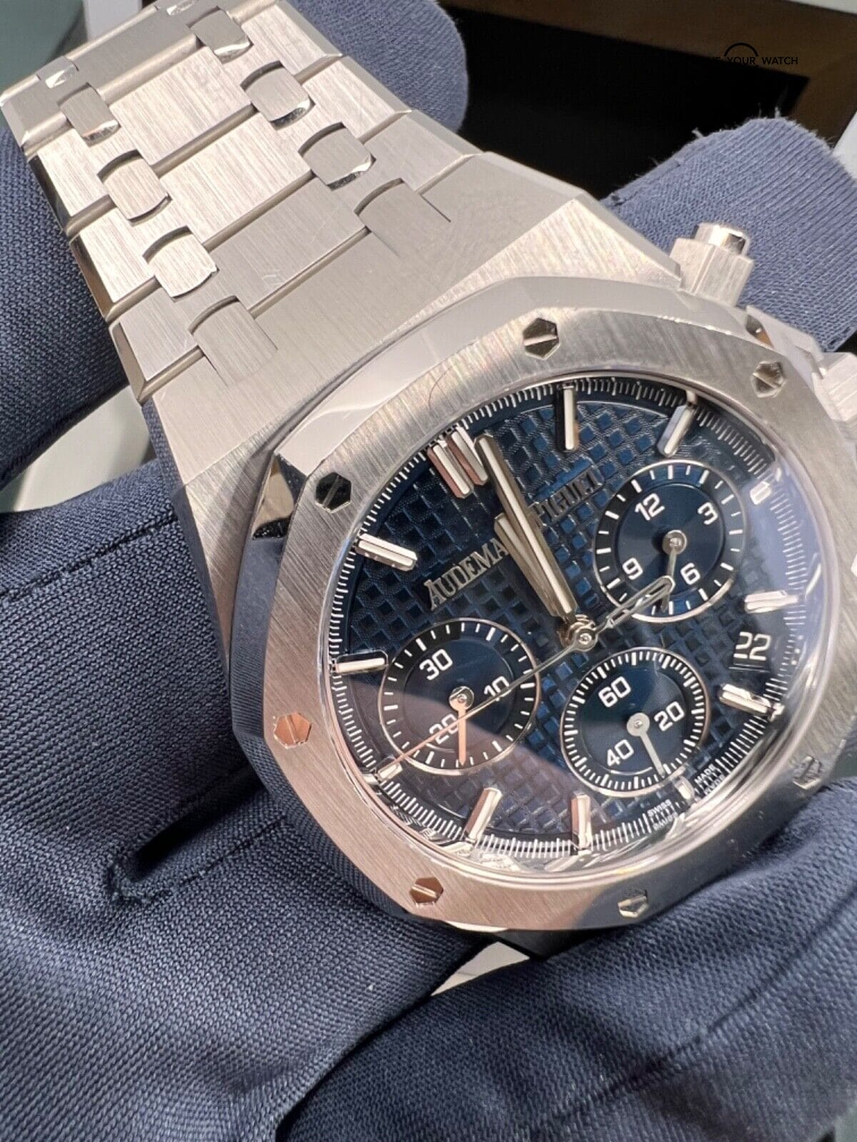 2022 Blue Dial 50th Anniversary Audemars Piguet Royal Oak Flyback Chronograph - Image 10