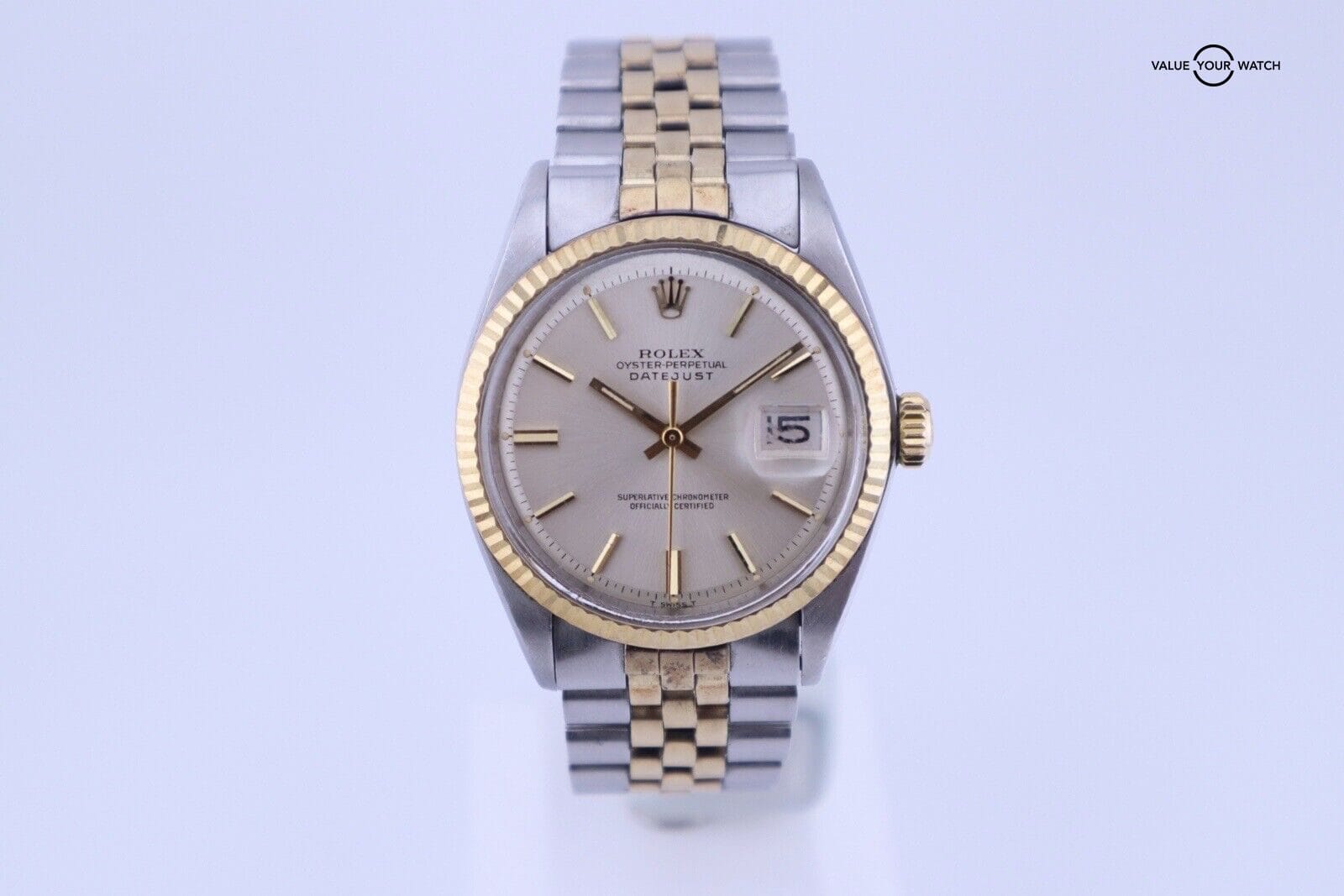 1972 Rolex Datejust 36 1601 — 18kt Gold X Steel - Image 6