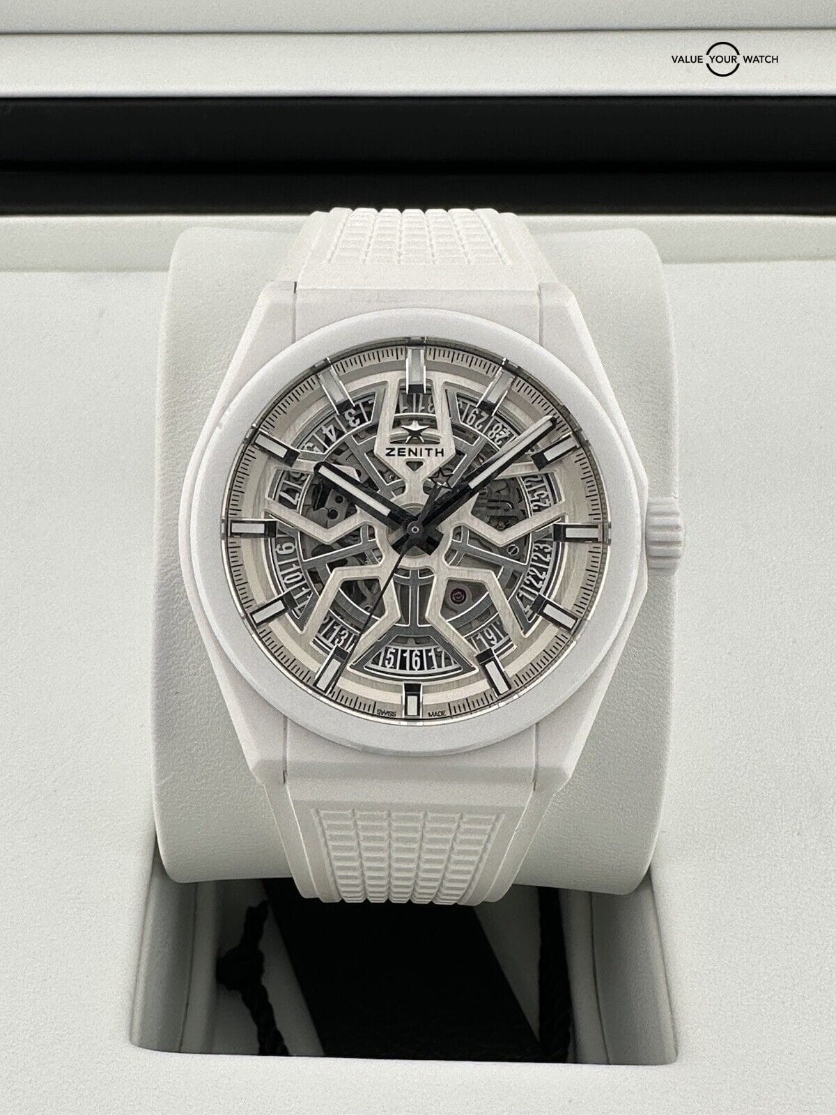Discontinued ZENITH Defy Classic Skeleton 49.9002.670/01R792 White Ceramic - Image 8