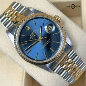 Rolex Datejust 36mm 16233 Blue Dial 18K Yellow Gold & Stainless-Steel BOX/PAPERS
