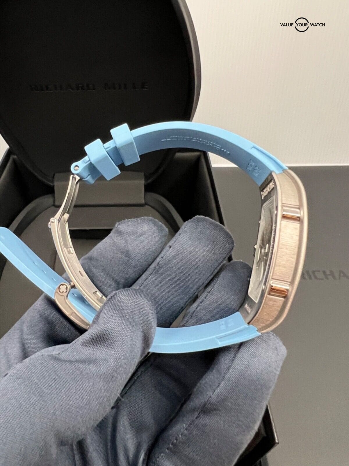 2020 Richard Mille RM 67-01 Extra Flat Titanium Blue + Black Strap Complete Set - Image 4