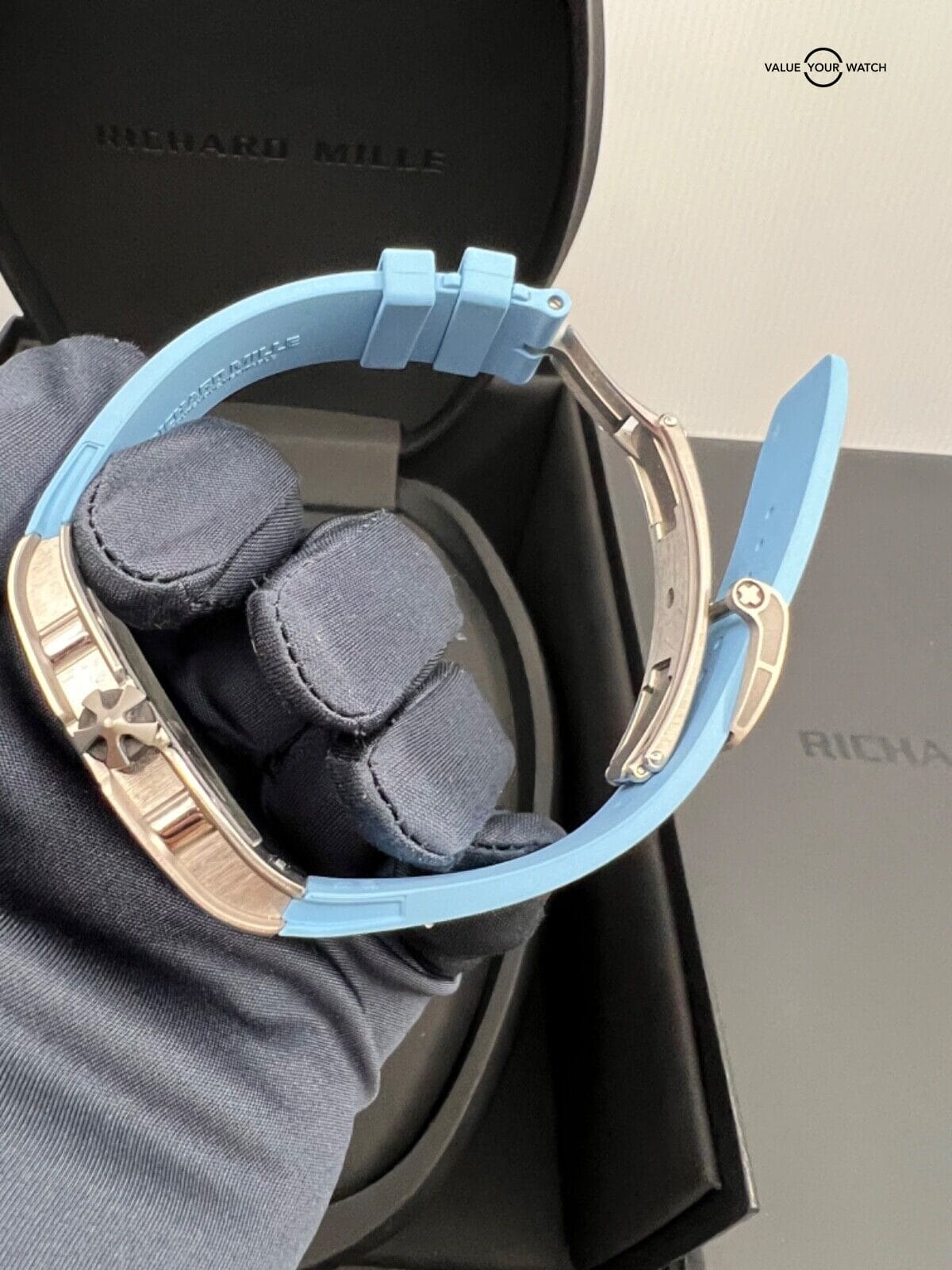 2020 Richard Mille RM 67-01 Extra Flat Titanium Blue + Black Strap Complete Set - Image 5