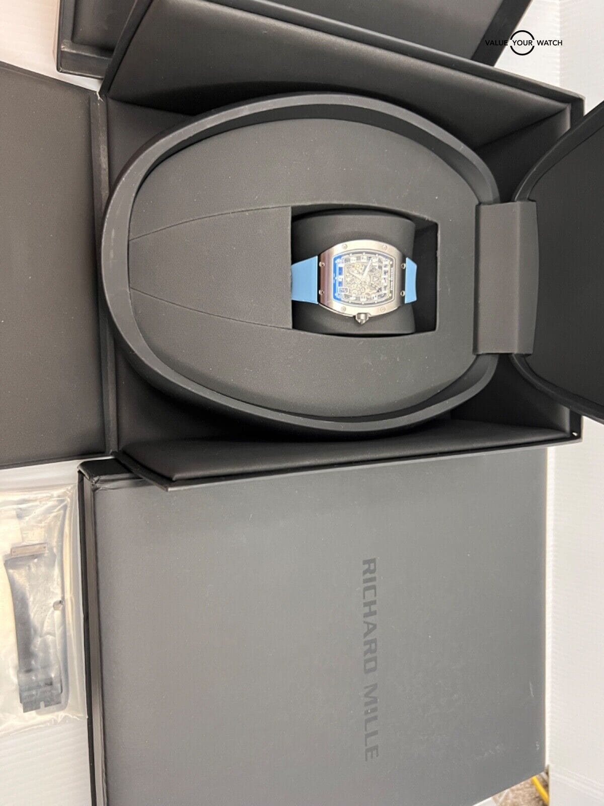 2020 Richard Mille RM 67-01 Extra Flat Titanium Blue + Black Strap Complete Set - Image 7