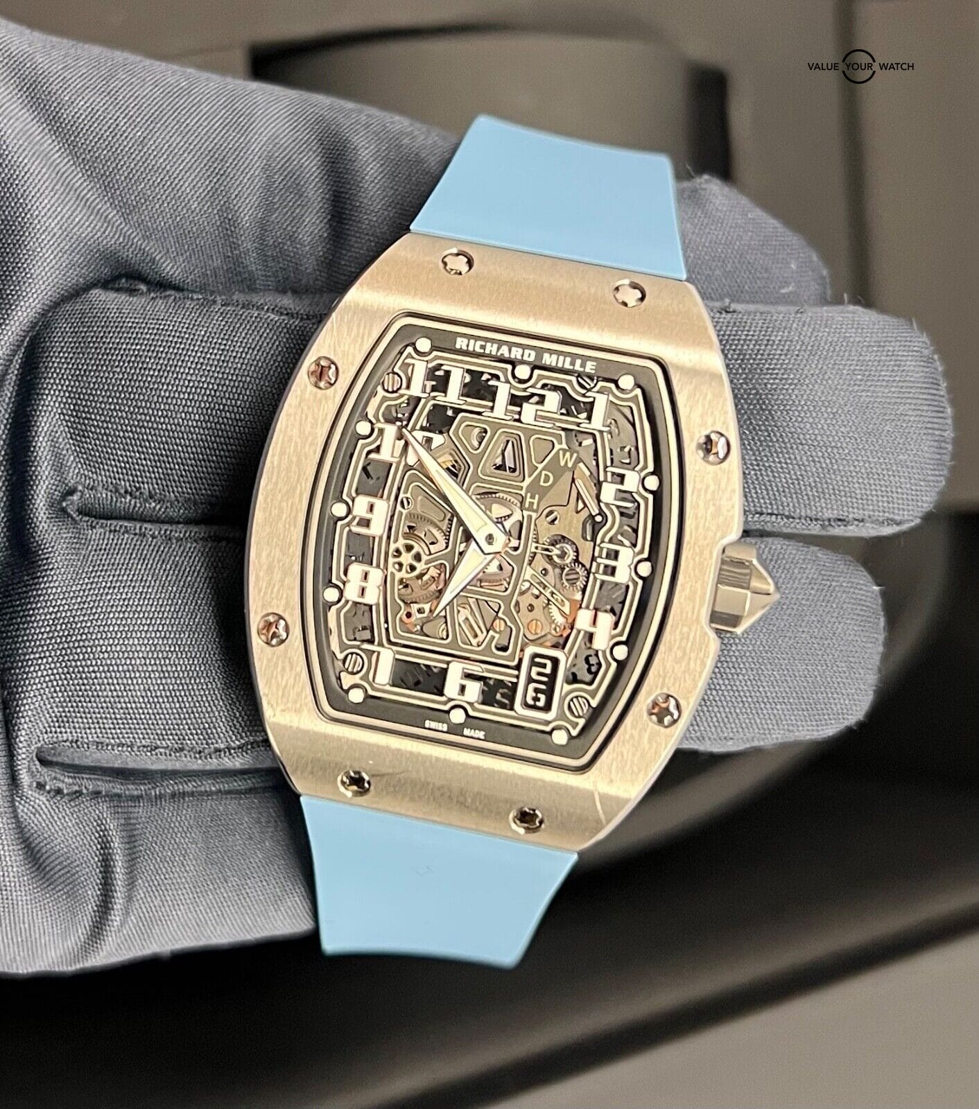 2020 Richard Mille RM 67-01 Extra Flat Titanium Blue + Black Strap Complete Set