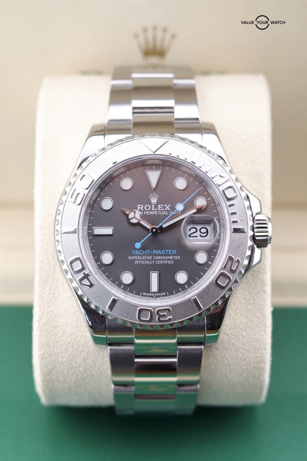 Rolex Yacht-Master 116622 40mm Rhodium Dial Steel X Platinum 2018 B&P