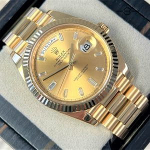 Rolex President Day-Date 40mm 228238 18K Yellow Gold Baguette Dial BOXES/PAPERS!