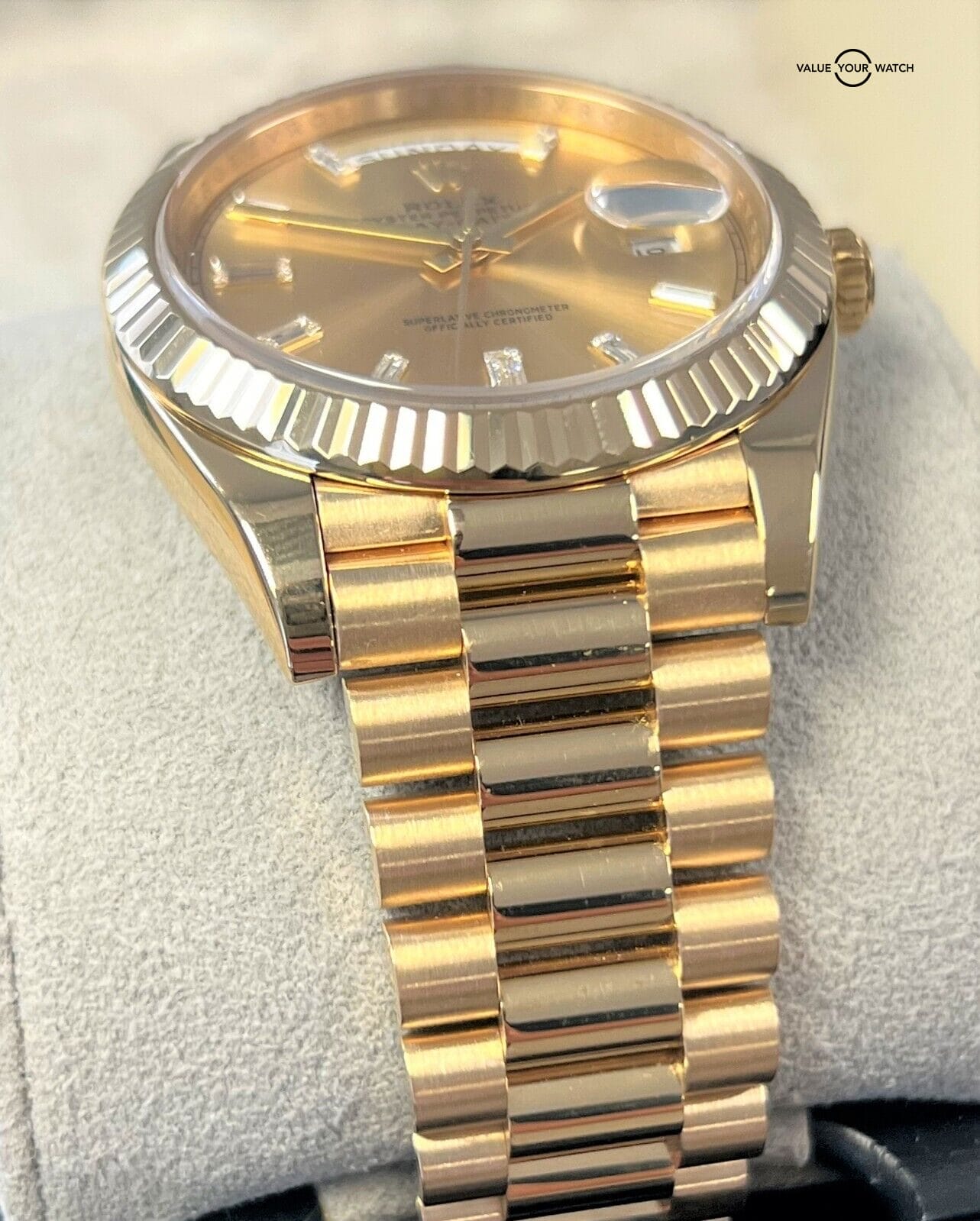 Rolex President Day-Date 40mm 228238 18K Yellow Gold Baguette Dial BOXES/PAPERS! - Image 6