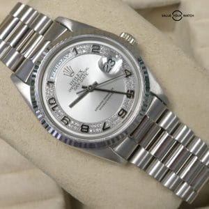 Rolex Day Date President 18239 Rhodium Myriad Dial 18K White Gold BOX/PAPERS!