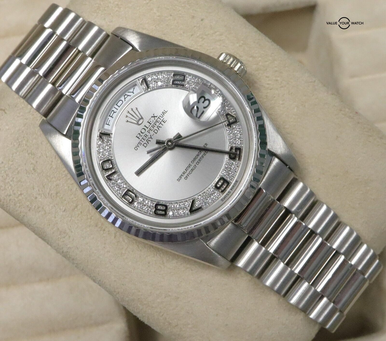 Rolex day outlet date rhodium