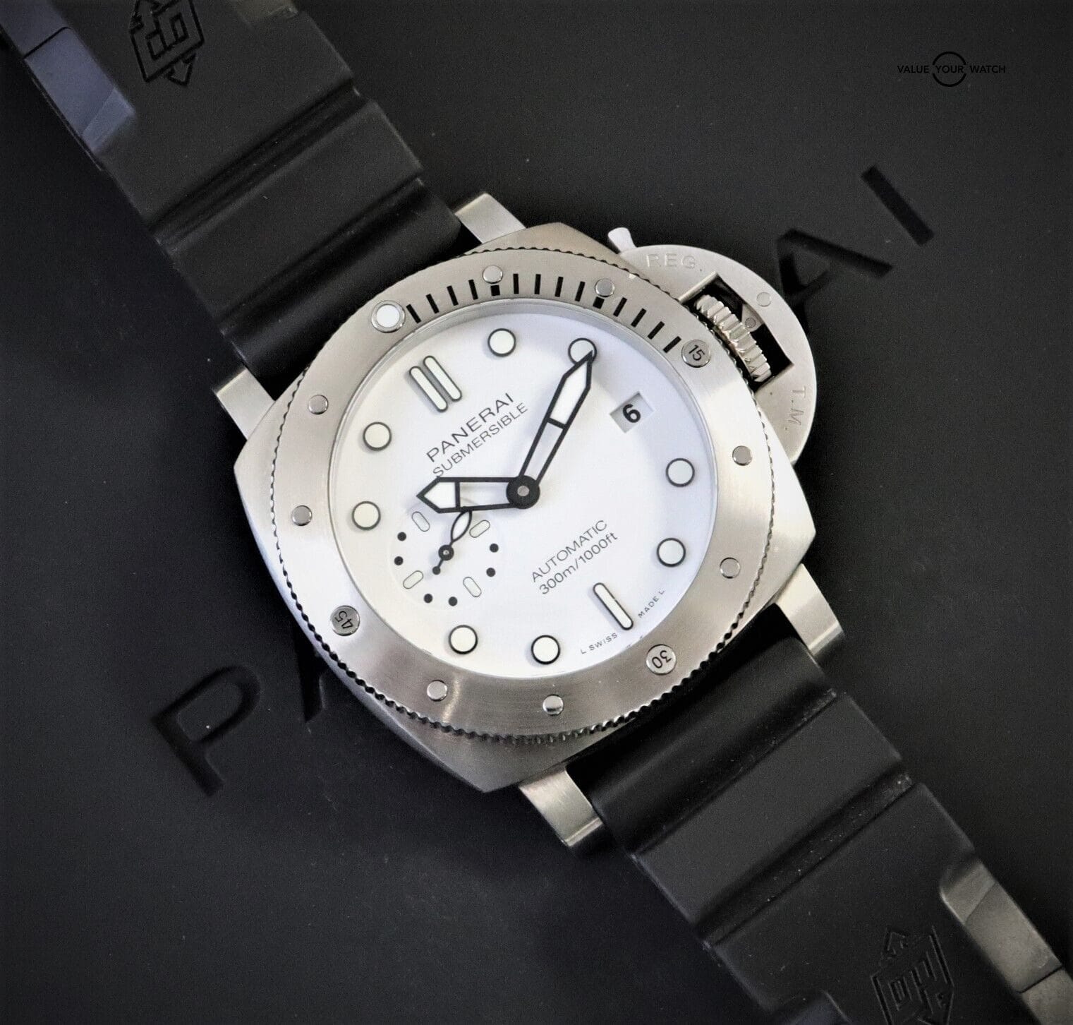 Panerai Luminor Submersible 42mm Bianco Stainless Steel Pam01223 BOXES/PAPERS! - Image 2