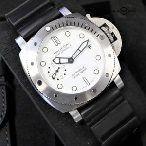 Panerai Luminor Submersible 42mm Bianco Stainless Steel Pam01223 BOXES/PAPERS!