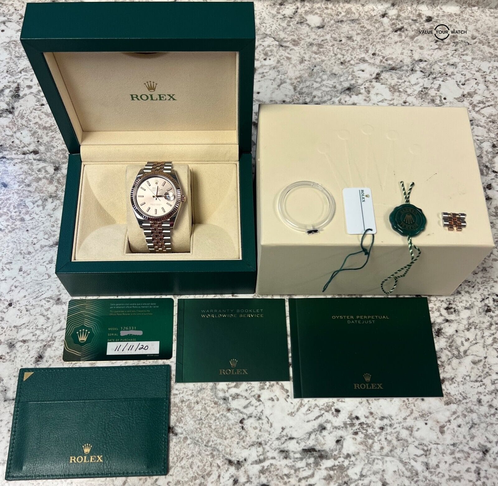 Rolex Datejust 41mm 18K Rose Gold & SS Sundust Dial Jubilee 126331 BOXES/PAPERS! - Image 6