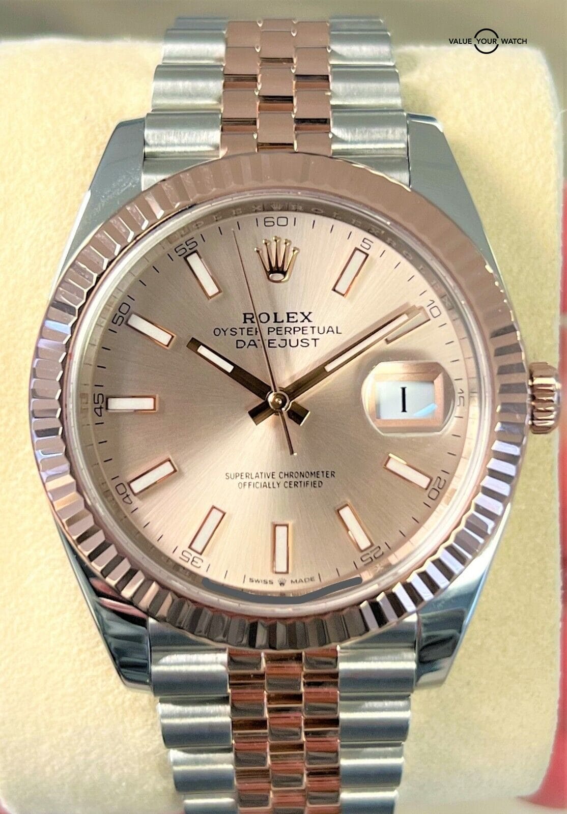 Rolex Datejust 41mm 18K Rose Gold & SS Sundust Dial Jubilee 126331 BOXES/PAPERS! - Image 7