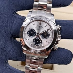 2021 Rolex Daytona Silver Grey Ghost Dial with New Style Green Card White Gold