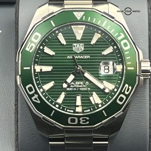NOS(new old stock) 2021 TAG Heuer Aquaracer WAY201S Calibre 5 Automatic Ceramic Green “HULK” 43mm