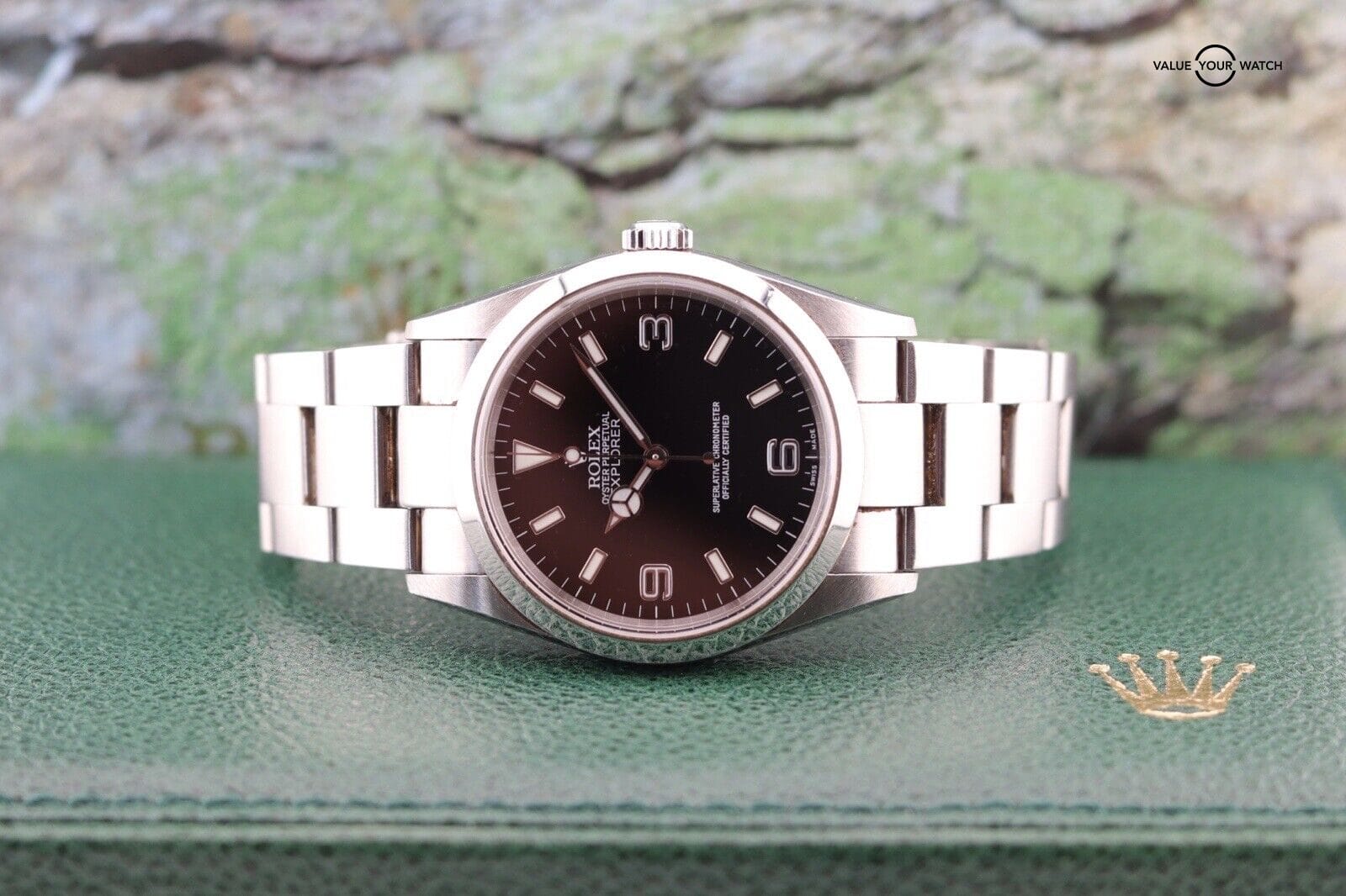 Rolex Explorer 1 114270 Double Boxed + Tags Mens Black Watch