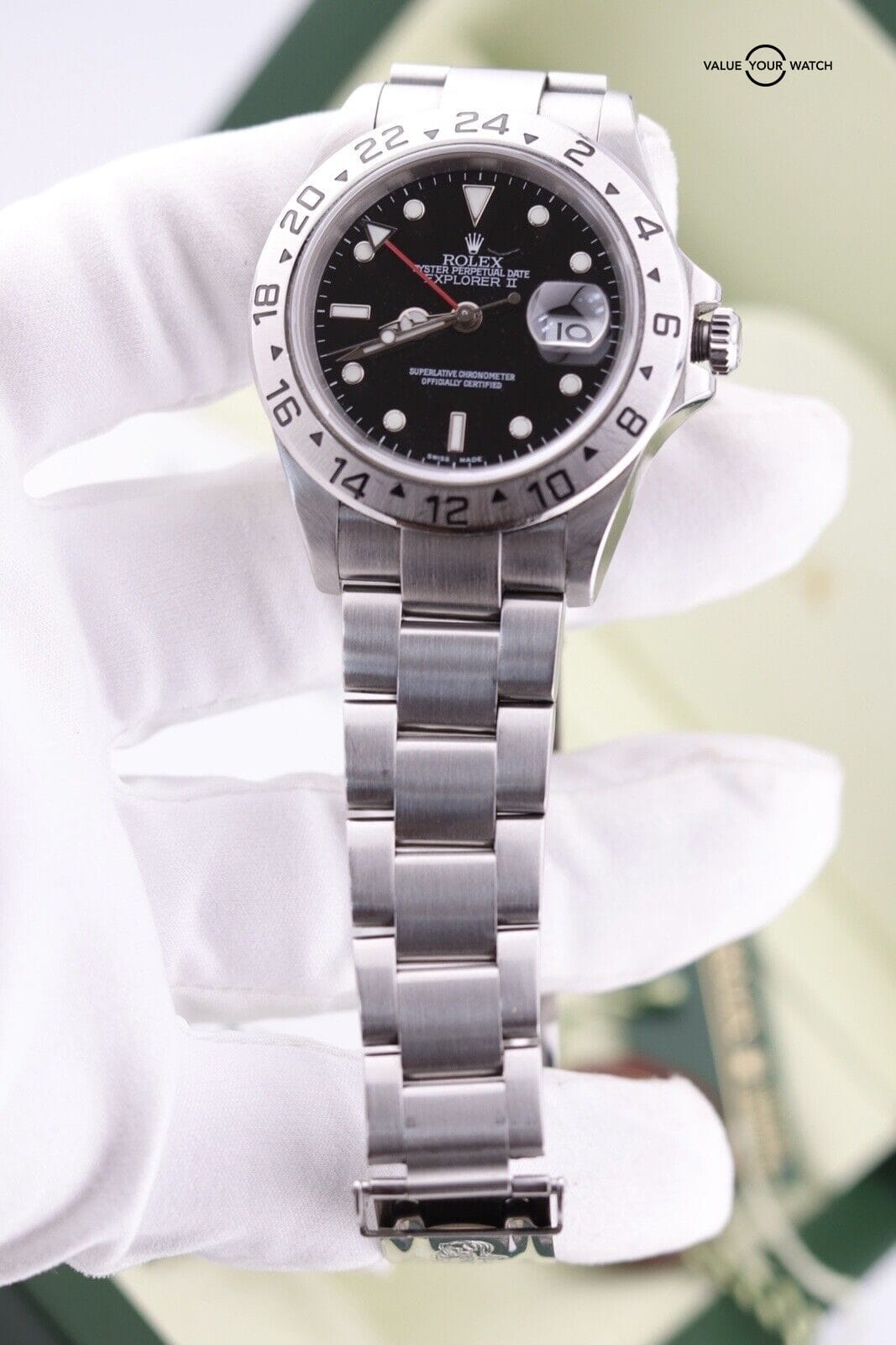 Rolex Explorer II GMT 16570 No Holes Case B&P - Image 7