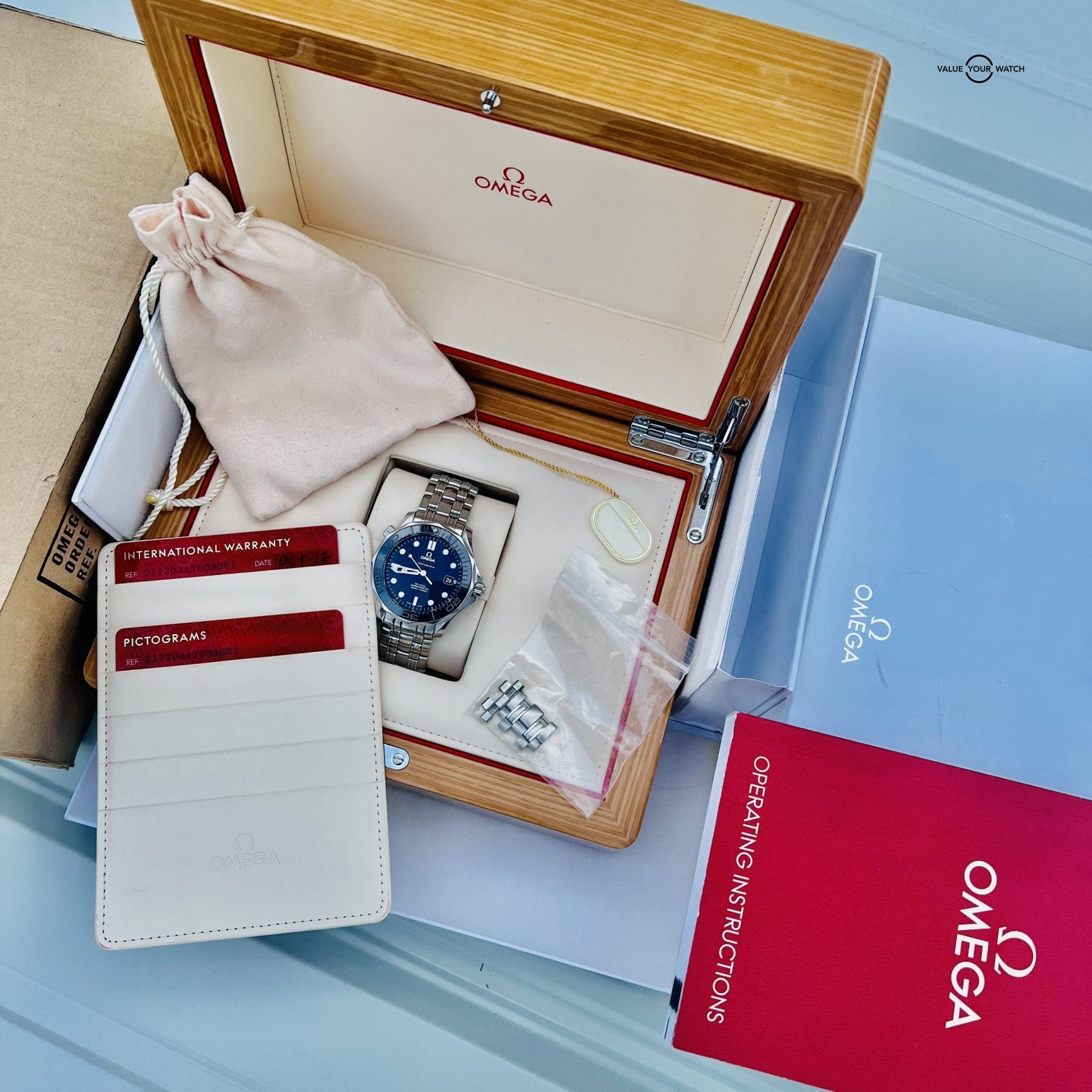Omega Seamaster Professional Blue 212.30.41.20.03.001 Men’s Dive Watch w/ Box & Papers - Image 2